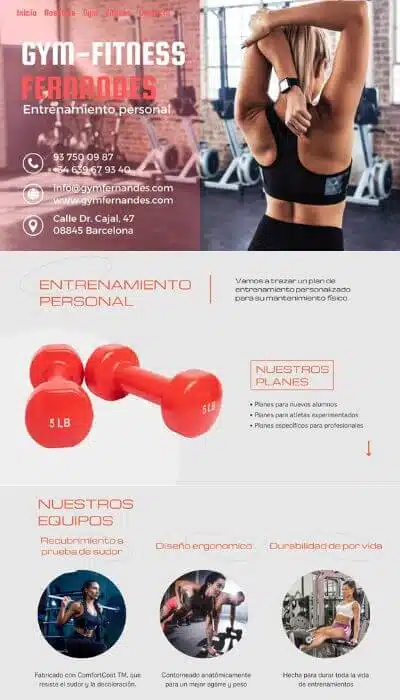 Desarrollo páginas web para centros de artes marciales