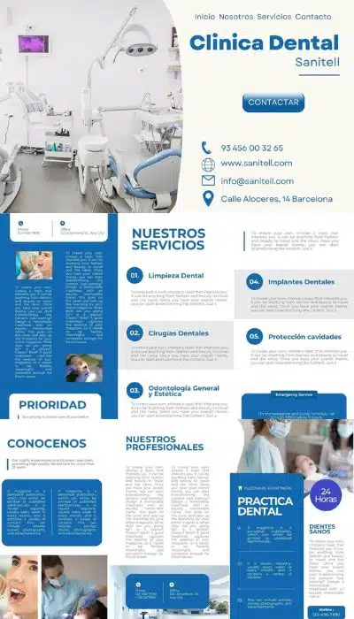 Desarrollo páginas web para clinicas dentales