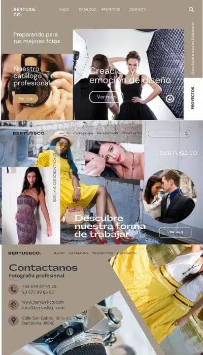 Desarrollo páginas web para estudios fotograficos